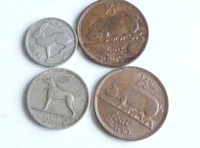 Four Irish coins