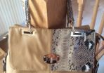 Brown animal print bag