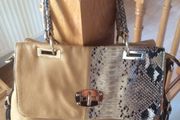 Brown animal print bag