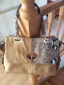 Brown animal print bag