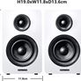 Active Bluetooth 5.0 Bookshelf Speakers  60W Carbon Fiber Speaker Unit Built-in 24bit DAC  Dynamic 3D Surround Sound 2.0 Computer PC Monitor Gaming Speakers AVAILABLE IN BLACK OR WHITE (FREE POSTAGE) Image 4
