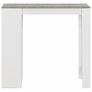 Bar Table with Shelf White 110x50x103 cm Image 3