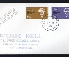 1970 Ireland European Conservation Year Commemorative Stamps Plain First Day Cover (FDC) with Dun Laoghaire cancel