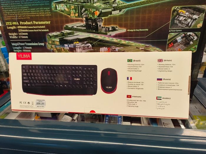 Yilima QS-803 Dual Mode Keyboard And Mouse Combo, Bluetooth Wireless Silent Keys