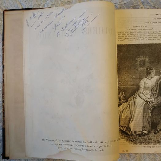 Antique Book: Mother's Companion from 1889