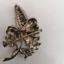 Broach Marcasite Vintage Flower Bouquet Image 3