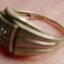 Vintage 9Ct Solid Yellow Gold 375 Diamond Mens Signet Ring 3,5g size S Image 8