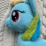 Famosa My Little Pony Rainbow Dash Plush Toy 30cm Dirty Used Please look at the pictures Image 3