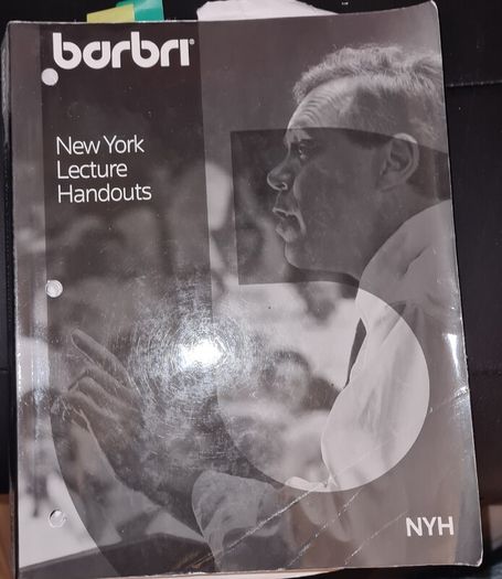 New York State Bar Barbri exam books
