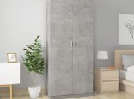 main image for ad Wardrobe Concrete Grey 90x52x200 cm Chipboard
