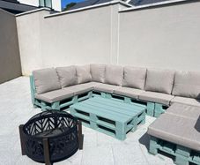 Large Garden Furniture Set with Cushions
