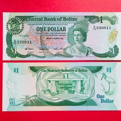 Belize  1  Dollars   1987  Pick  46  SCARCE  ( Uncirculated )