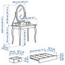 IKEA Hemnes dressing table with mirror white Image 3
