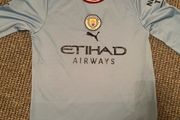 Long Sleeve Manchester City F.C. Home 22/23 Replica Jersey