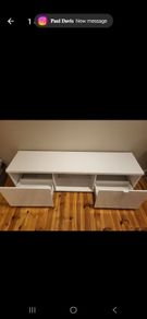White tv stand