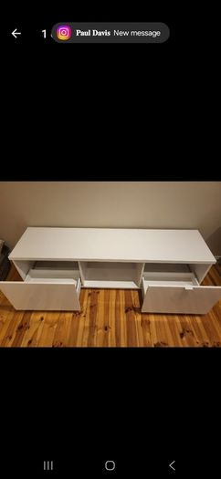 White tv stand