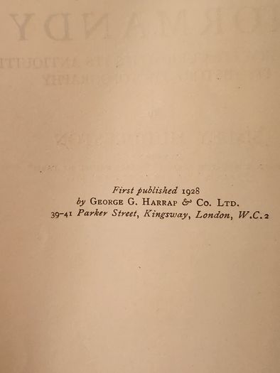 Normandy. The Kitbag Travel Books. By Sisley Huddleston. First Edition Hardback In Good Condition. See Photos For Same.