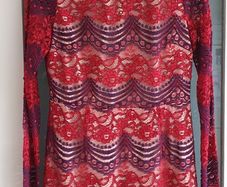 MISSGUIDED lace style dress with exposed back Sz 12