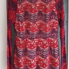 MISSGUIDED lace style dress with exposed back Sz 12