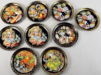 Rare signed Rosenthal Bjorn Wiinblad Aladdin plates collection