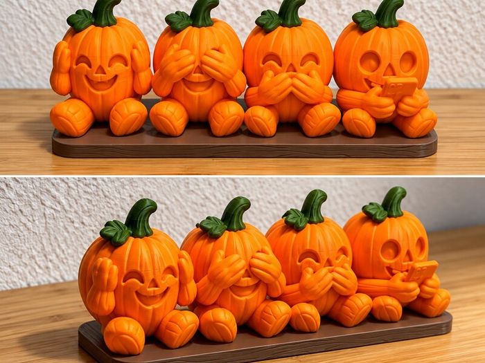 Halloween Pumpkin Family Decoration
