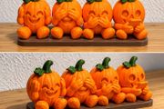 Halloween Pumpkin Family Decoration