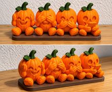 Halloween Pumpkin Family Decoration