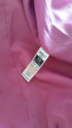 Pink Winter Jacket with Hood - Size 12