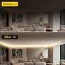 COB LED Strip Light 5M,24V Dimmable Dotless LED Strip with App and Remote dimmable,Natura White 4000K,8mm Wide,CRI>90,cutable Strip Lights with Power Supply for Bedroom,Kitchen,cabinets Image 5
