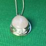 Handmade sterling silver and rose quartz pendant on 18inch chain Image 6