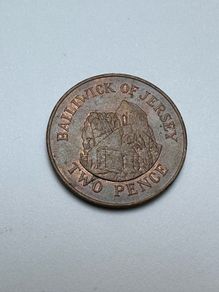 Old English Coin, 2 Pence 1989 Bailiwick of Jersey