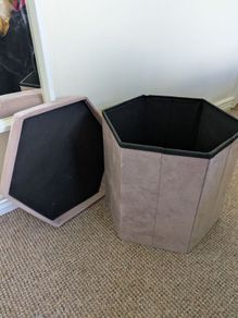 pink storage box/bench
