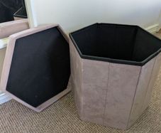 pink storage box/bench