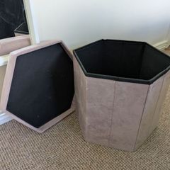 pink storage box/bench