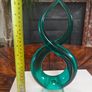 Teal knotted glass sculpture Image 3