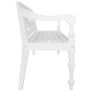 Batavia Bench 136 cm Solid Mahogany Wood White Image 4