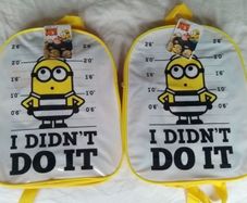 2 x Minions Despicable Me School back packs