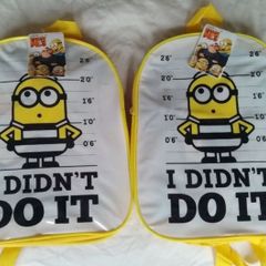 2 x Minions Despicable Me School back packs