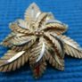 Vintage Modernist Mid Century Gold Tone Abstract Star Brooch Image 2