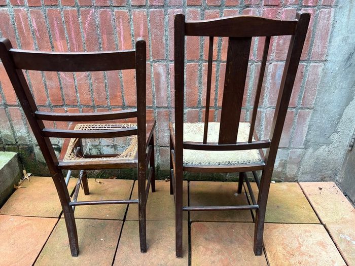 Edwardian-style mahogany bedroom side chairs