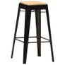 Bar Stools 2 pcs Black Solid Mango Wood Image 9
