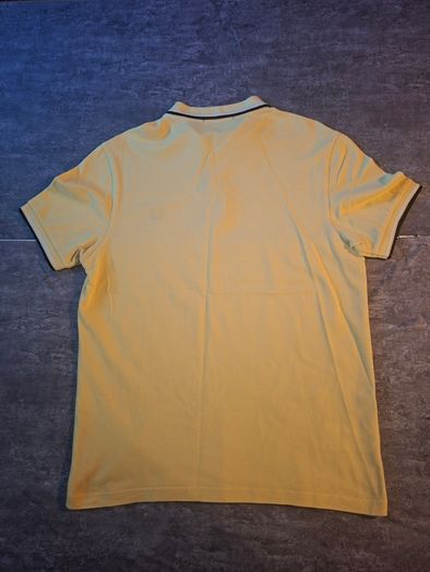 Fred Perry Mens Twin Tipped Polo Shirt Yellow Navy White Size L