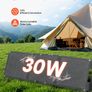30W Foldable Solar Panel Charger, 16BB N-Type Monocrystalline Solar Panel 24% Efficiency, Ultra-Light Portable with USB-A, USB-A (QC3.0) & Type-C Ports for Camping, Backpacking, Phones, Tablets Image 2