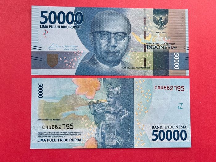 Indonesia  50,000 Rupiah  2016 Pick 159a.  ( Uncirculated )