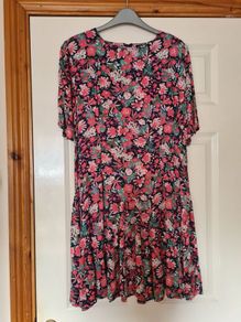 Printed Tea Dress - Size 14
