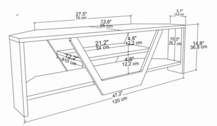 Walnut TV stand