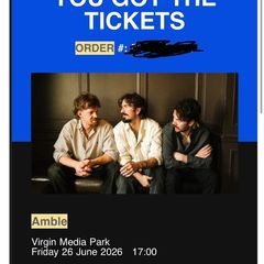 Amble Standing Tickets X2 for Cork June 26th