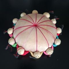 Vintage Chinese Silk Doll Pin Cushion