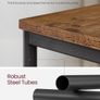 Set of 2 End Tables - Rustic Brown & Steel Side Tables for Small Spaces Image 7