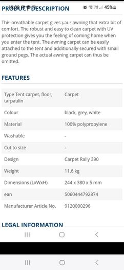 Awning Carpet